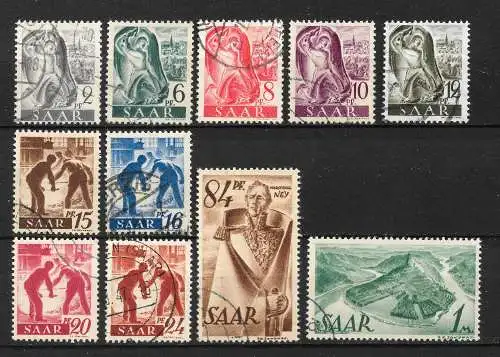 Saargebiet/Saarland 1947 Nr Los aus 206 - 225 Gebraucht