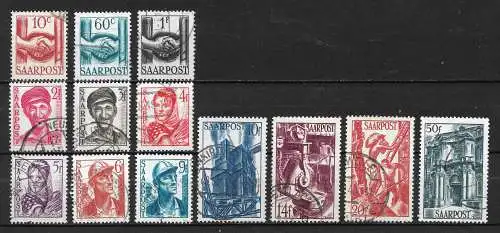 Saargebiet/Saarland 1948 Nr 239 - 251 Gebraucht