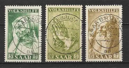 Saargebiet/Saarland 1955 Nr 365 - 367 Gebraucht