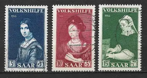 Saargebiet/Saarland 1956 Nr 376 - 378 Gebraucht