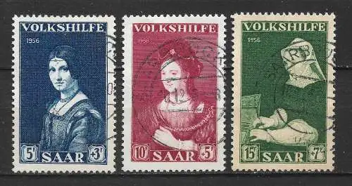Saargebiet/Saarland 1956 Nr 376 - 378 Gebraucht