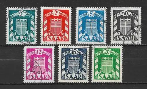 Saargebiet/Saarland Dienstmarken 1949 Nr Dienstmarken Los aus 33 - 44 Gebraucht