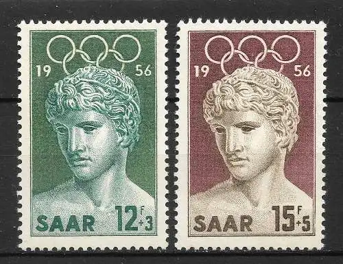 Saargebiet/Saarland 1956 Nr 371 - 372 Postfrisch / **