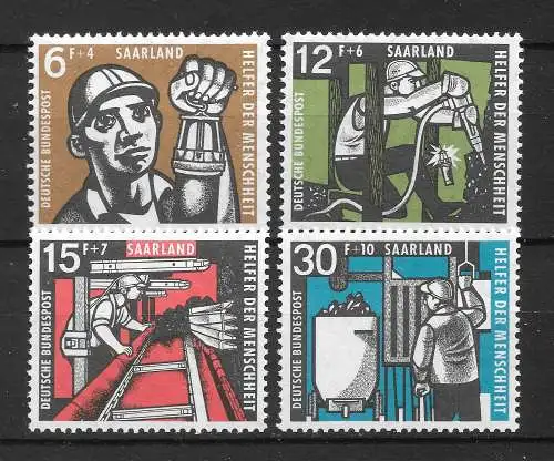 Saargebiet/Saarland 1957 Nr 404 - 407 Postfrisch / **
