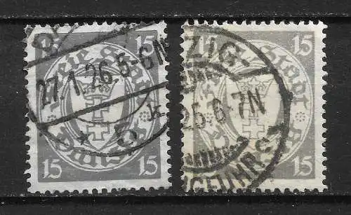Freie Stadt Danzig 1924 Nr 195 in 2 Farben / Tönen Gebraucht