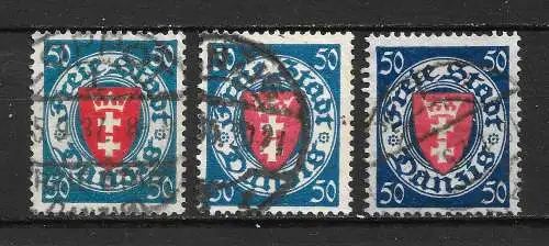 Freie Stadt Danzig 1924 Nr 200 in 3 Farben / Tönen Gebraucht