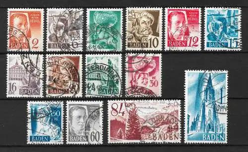 All. Bes. Franz. Zone Baden 1948 Nr 14 - 27 Gebraucht