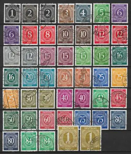 All. Bes. Gem.-Ausg. 1946 Nr 911 - 937 mit Farben überkomplett Gebraucht