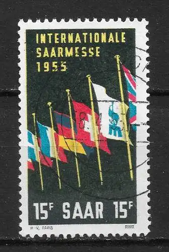 Saargebiet/Saarland 1955 Nr 359 Gebraucht
