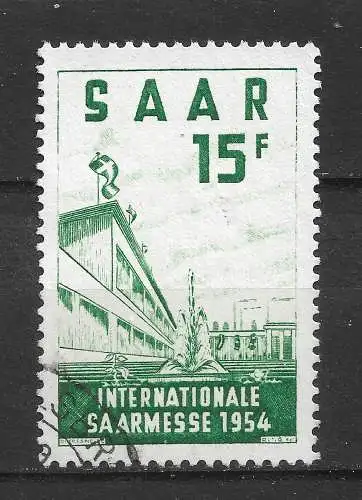 Saargebiet/Saarland 1954 Nr 348 Gebraucht