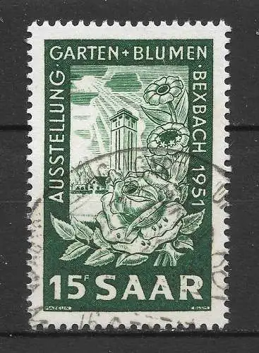 Saargebiet/Saarland 1951 Nr 307 Gebraucht