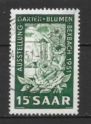 Saargebiet/Saarland 1951 Nr 307 Gebraucht