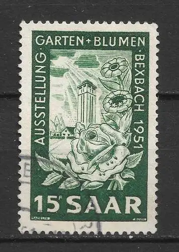 Saargebiet/Saarland 1951 Nr 307 Gebraucht
