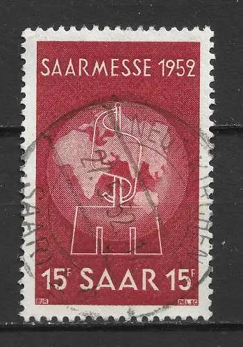 Saargebiet/Saarland 1951 Nr 317 Gebraucht