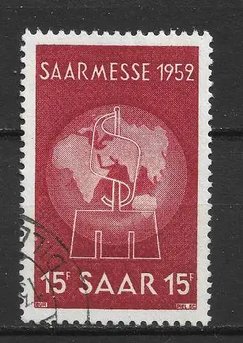 Saargebiet/Saarland 1951 Nr 317 Gebraucht