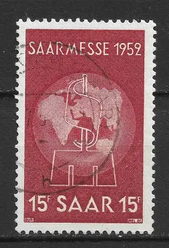 Saargebiet/Saarland 1951 Nr 317 Gebraucht