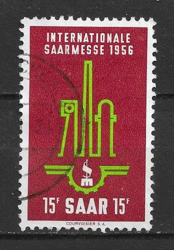Saargebiet/Saarland 1956 Nr 368 Gebraucht