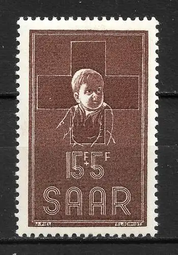 Saargebiet/Saarland 1954 Nr 350 Postfrisch / **