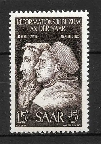 Saargebiet/Saarland 1951 Nr 308 Postfrisch / **