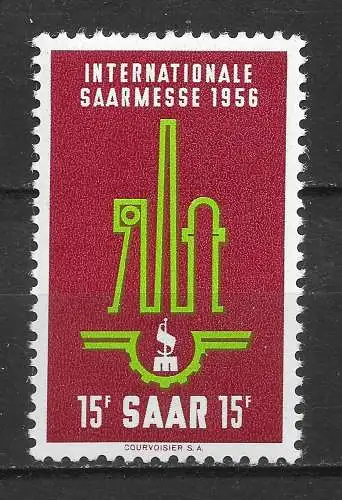 Saargebiet/Saarland 1956 Nr 368 Postfrisch / **
