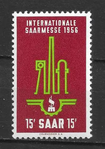 Saargebiet/Saarland 1956 Nr 368 Postfrisch / **