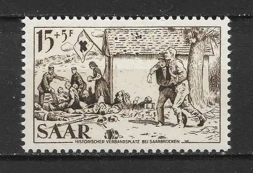 Saargebiet/Saarland 1956 Nr 370 Postfrisch / **