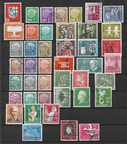 Saargebiet/Saarland 1957 - 1959 Nr nettes Los Gebraucht