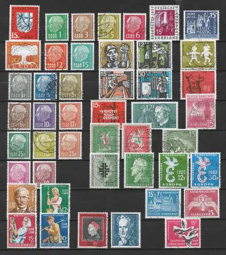 Saargebiet/Saarland 1957 - 1959 Nr nettes Los Gebraucht