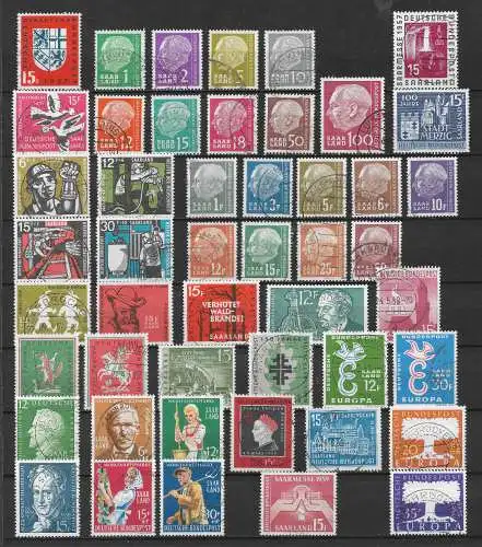 Saargebiet/Saarland 1957 - 1959 Nr nettes Los Gebraucht