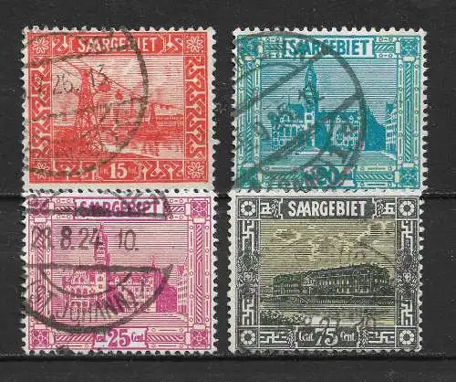 Saargebiet/Saarland 1923 Nr 98 - 101 Gebraucht