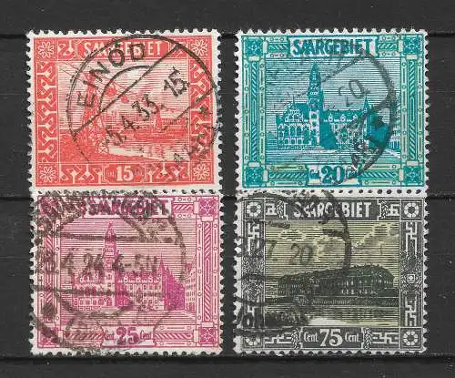 Saargebiet/Saarland 1923 Nr 98 - 101 Gebraucht