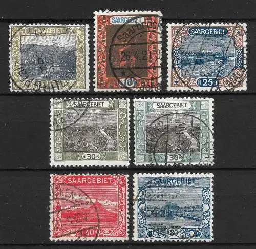 Saargebiet/Saarland 1921 Nr aus 53 - 69 Gebraucht