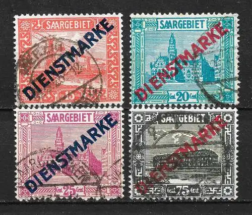 Saargebiet/Saarland 1923 Nr 12 I - 15 I Gebraucht