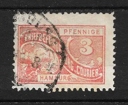 Stadtpostmarken 1889 Nr Privatpost / Stadtpost Hamburg D 49 Gebraucht