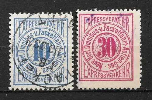 Stadtpostmarken 1886 Nr Privatpost / Stadtpost Berlin B 18+19 Gebraucht