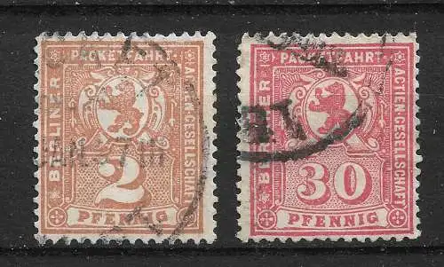 Stadtpostmarken 1894 Nr Privatpost / Stadtpost Berlin B 54X + 58Y Gebraucht