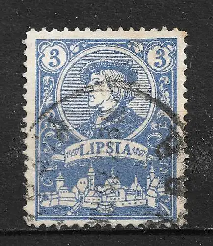 Stadtpostmarken 1897 Nr Privatpost / Stadtpost Leipzig F 19 Gebraucht
