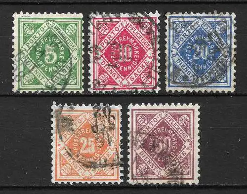 Altd. Württemberg 1906 Nr Los aus 112 - 118 Gebraucht