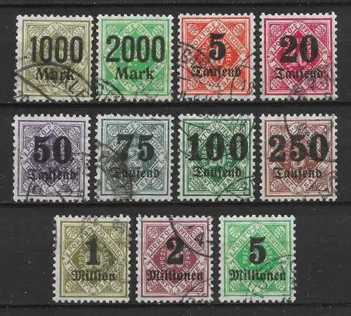 Altd. Württemberg 1923 Nr Los aus 171 - 183 Gebraucht