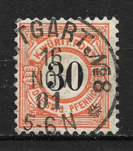 Altd. Württemberg 1900 Nr 61 Gebraucht