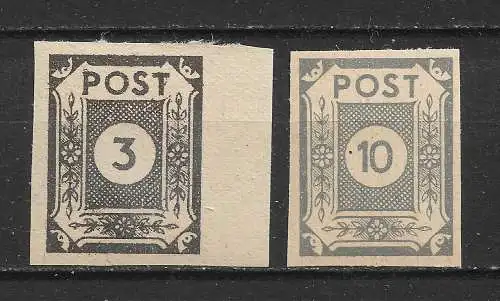 All. Bes. Sowj. Zone 1945 Nr Ost-Sachsen 51 - 52 Postfrisch / **