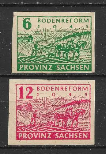 All. Bes. Sowj. Zone 1945 Nr Provinz Sachsen 85 - 86 Postfrisch / **