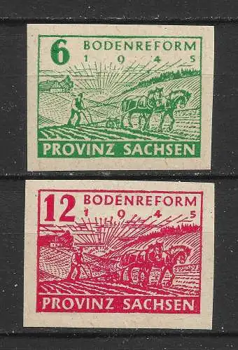 All. Bes. Sowj. Zone 1945 Nr Provinz Sachsen 85 - 86 Postfrisch / **