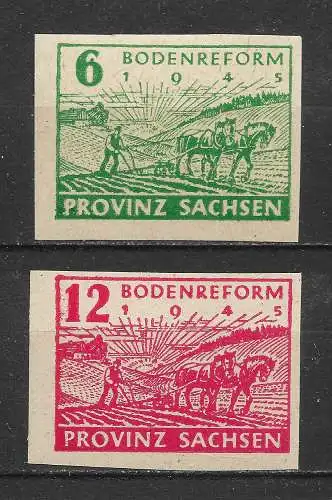 All. Bes. Sowj. Zone 1945 Nr Provinz Sachsen 85 - 86 Postfrisch / **