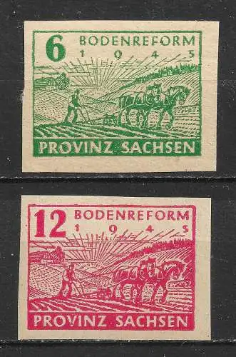 All. Bes. Sowj. Zone 1945 Nr Provinz Sachsen 85 - 86 Postfrisch / **