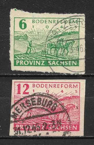 All. Bes. Sowj. Zone 1945 Nr Provinz Sachsen 85 - 86 Gebraucht