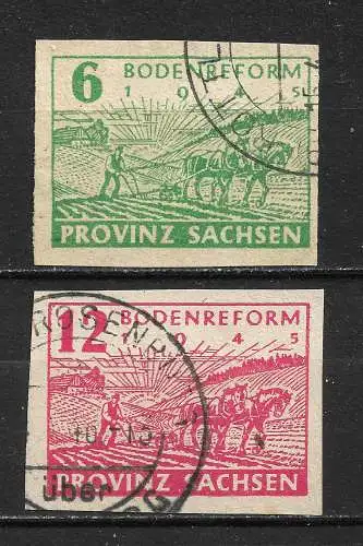 All. Bes. Sowj. Zone 1945 Nr Provinz Sachsen 85 - 86 Gebraucht