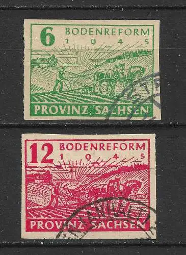 All. Bes. Sowj. Zone 1945 Nr Provinz Sachsen 85 - 86 Gebraucht