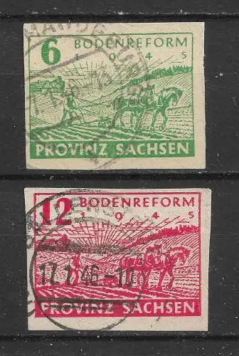 All. Bes. Sowj. Zone 1945 Nr Provinz Sachsen 85 - 86 Gebraucht