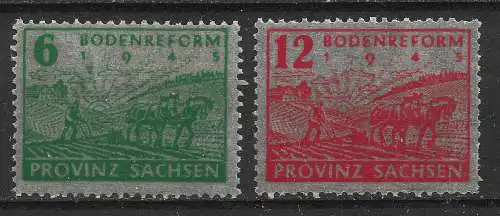 All. Bes. Sowj. Zone 1946 Nr Provinz Sachsen 90 - 91 Postfrisch / **